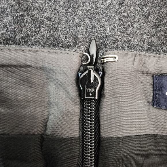 J. Crew Womens Pencil Skirt Double Serge Wool Knee Length 12 Gray Zip Academia - Picture 7 of 11